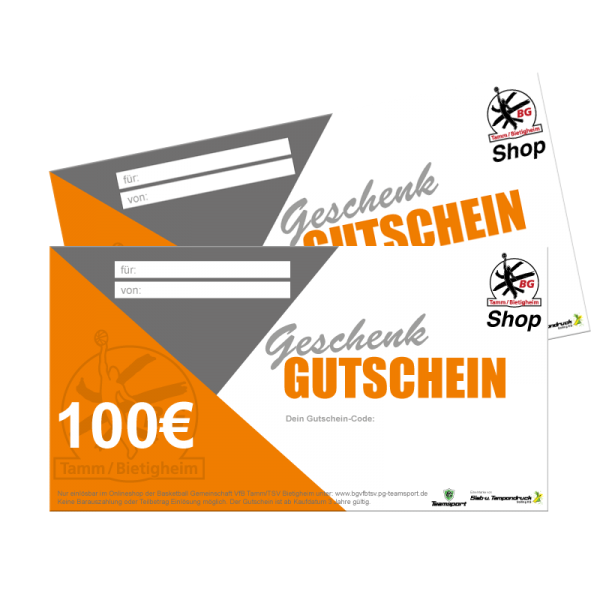 100,00€ Geschenk Gutschein